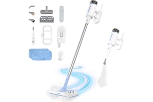 MUNOJE Steam Mop for Floor Cleaning, 7 in 1 Floor Steamer with Detachable Handheld Steam Cleaner Perfect for Hardwood Floors, Clothes, Windows, Tiles, Furniture, Carpet, Whole Home Use