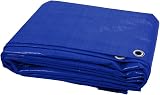 SolaDirect 2 x 2 m Blue Tarpaulin Waterproof Groundsheet Reinforced Eyelets view 1