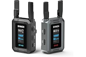 SYNCO Wireless HD Video Transmission System, XVision 1080P 60FPS HD Ports Transmitter and Receiver with Dual HD Output and Lo