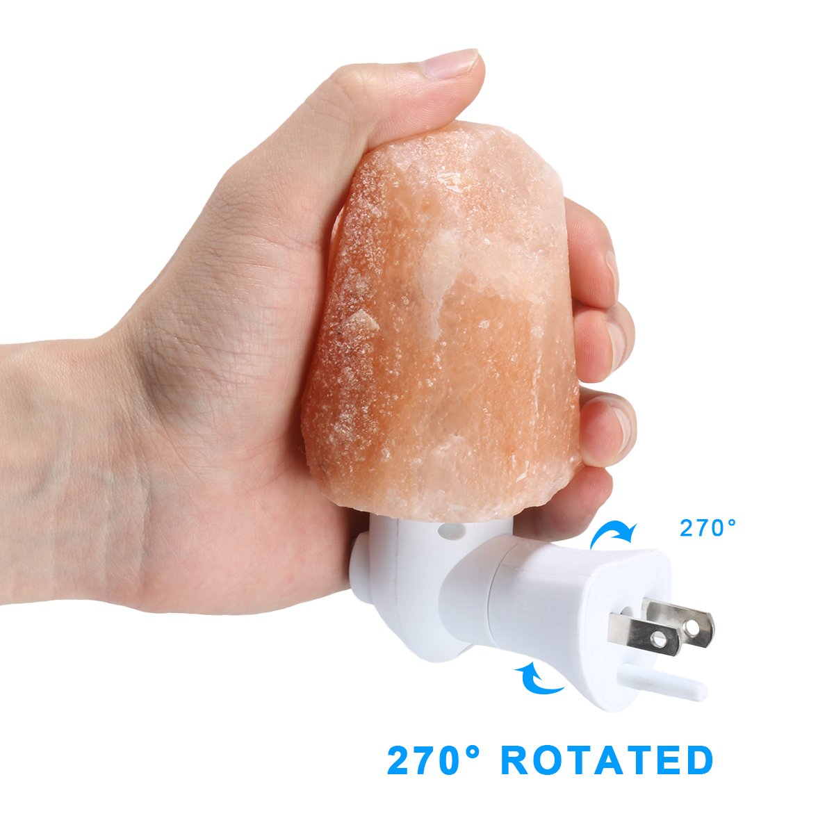 SDlife Salt Lamp Home Decor Night Light With Wall Plug (A)