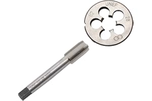 XtremeAmazing 1/2-28 TPI Tap and Die Set HSS 1/2" x 28 22LR 223 5.56 9mm UNEF High Speed Steel Right Hand Thread Tap Tool