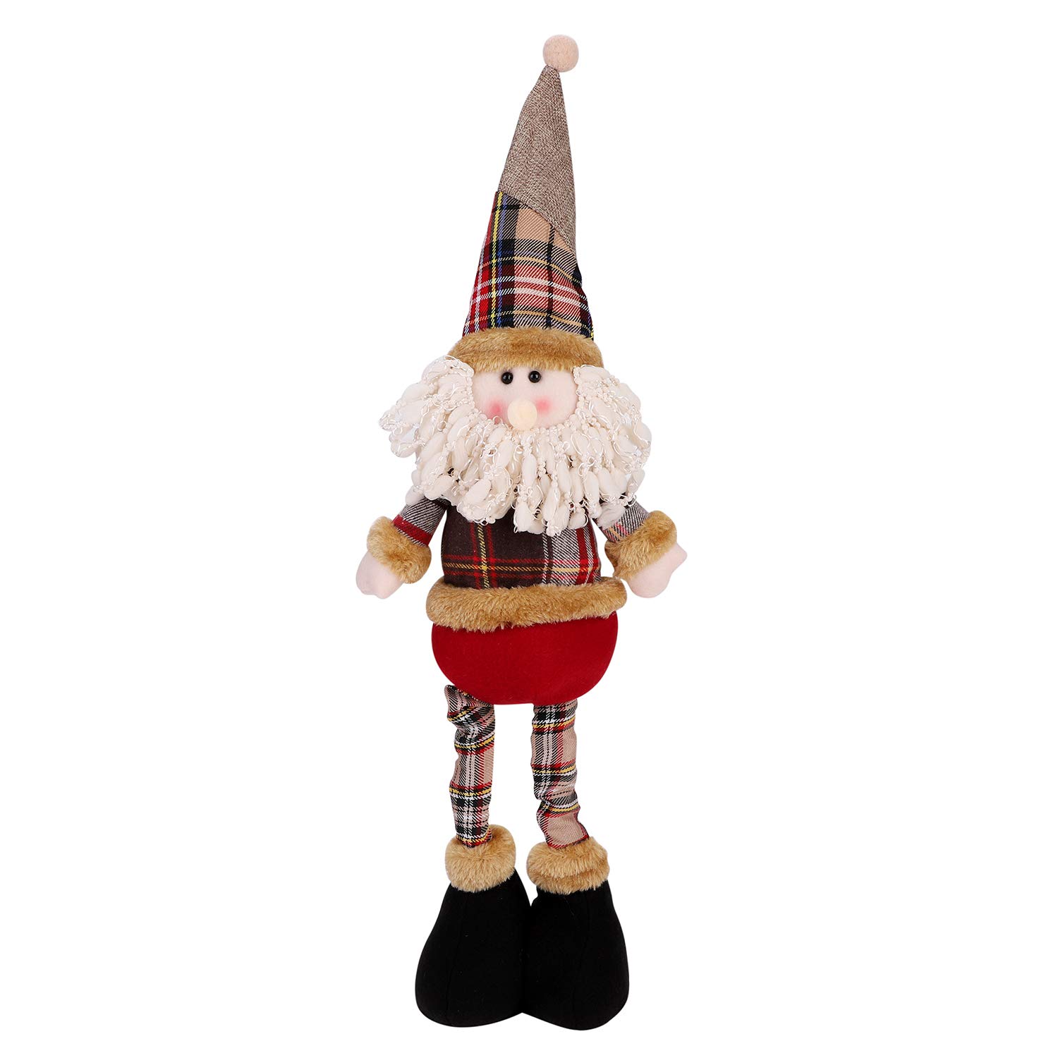 XINCHIA Large Christmas Doll Figurine 20'' Adjustable Telescopic Christmas Figures Decorations Standing Dolls Santa Claus Figurine Snowman Elk Doll Ornaments with Telescopic Legs Winter Table Decor