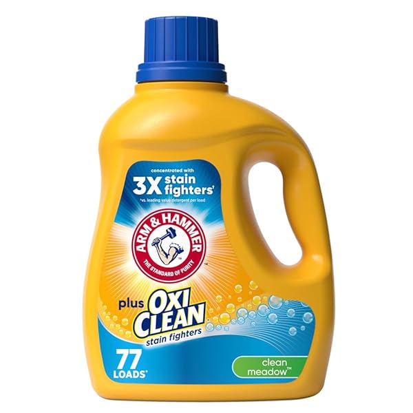 ARM & HAMMER PLUS OXICLEAN CLEAN MEADOW, 77 LOADS LIQUID LAUNDRY DETERGENT, 100.5 FL OZ