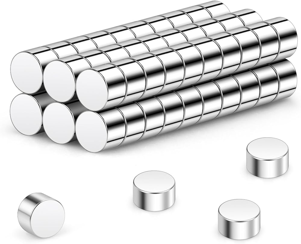 Wukong N45 Tiny Magnets 3x2mm 60 Pack Small Round Magnets for Craft Models