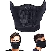 Omenex Balaclava Half Face Mask Adjustable Fastener Windproof for Ski | Warm,soft,good stretch breathable thermal fleece balaclavas winter snowboard motocycle bike ninja