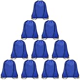 Grneric 10Pcs rawstring Backpack Bulk Cinch Bag, Drawstring Bags Polyester for Gym Sports Beach Party Trip (Navy Blue)