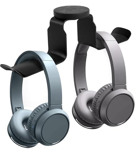 Link Dream [2 Pack] Headphone Hook Aluminum Headphone Mount, Foldable Headphone