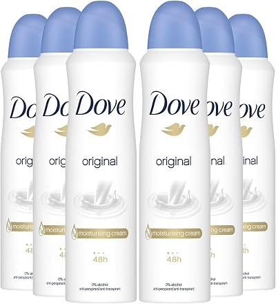 Dove Original Deodorant Spray 6 x 150 ml Pack - Anti-Perspirant