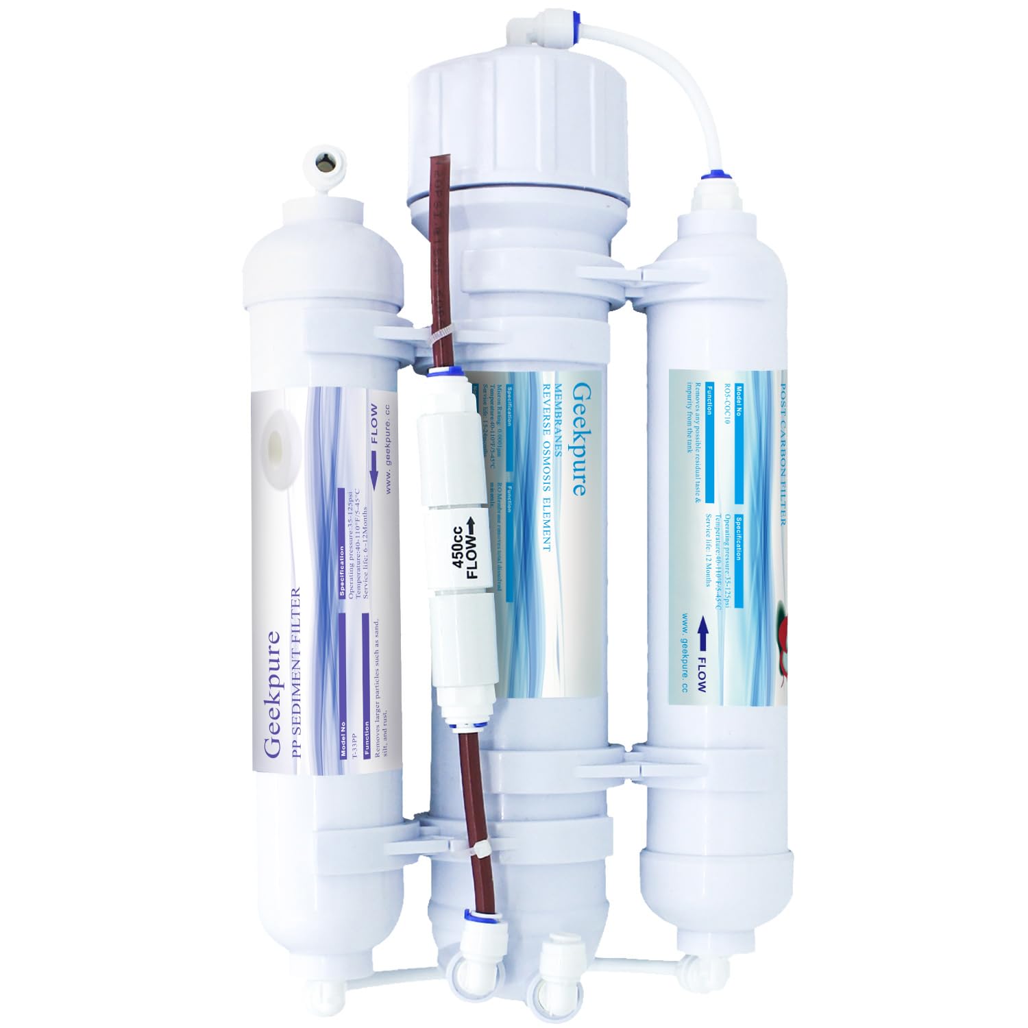 Photo 1 of Geekpure 3 Stage Portable Aquarium Reverse Osmosis RO Drinking Water Filter System-100 GPD