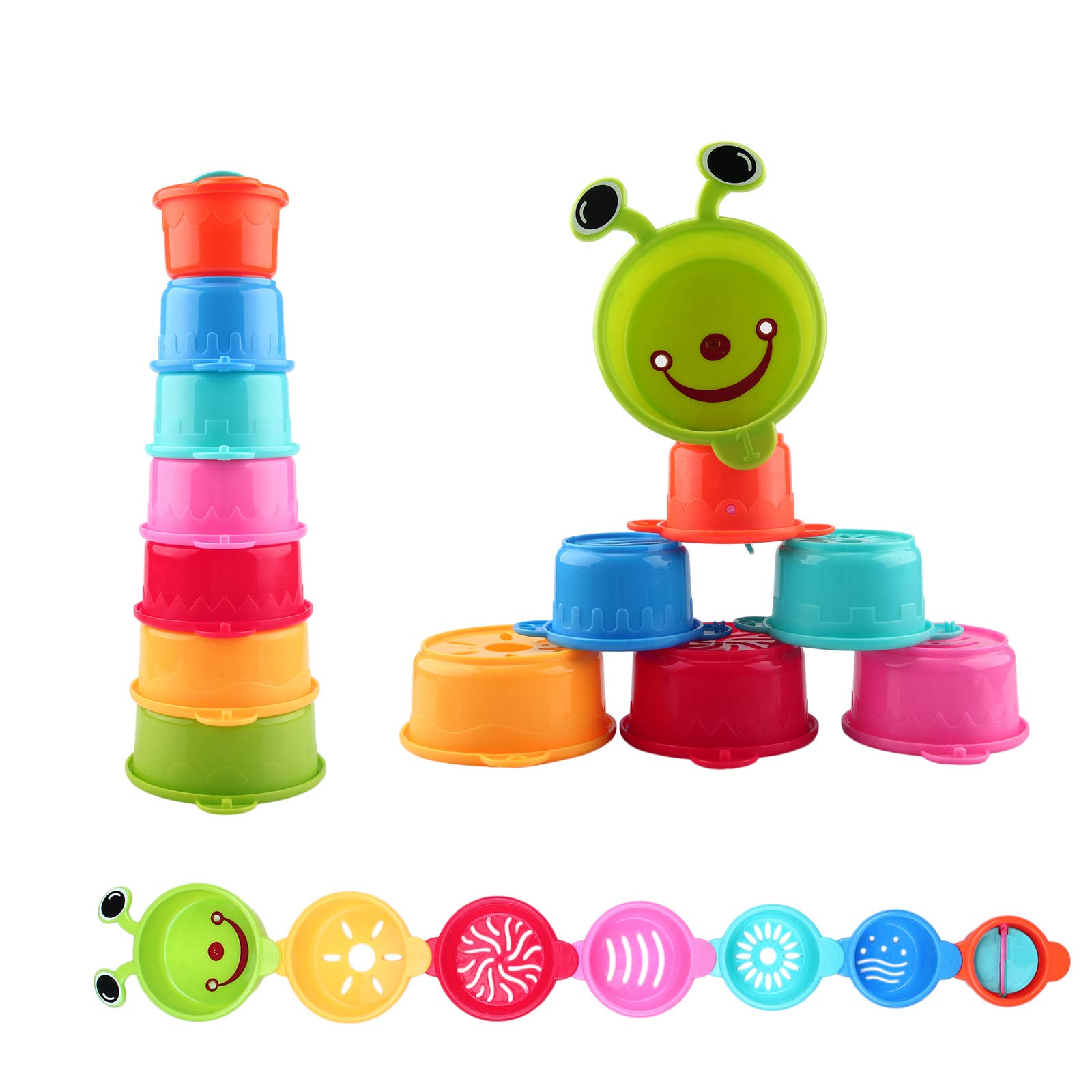 Stacking Cups Early Educational Toddlers Toy Bathtub Toys for Kids Baby