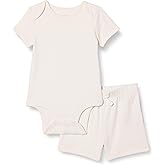 Amazon Essentials Unisex Babies' Bodysuit and Short Set