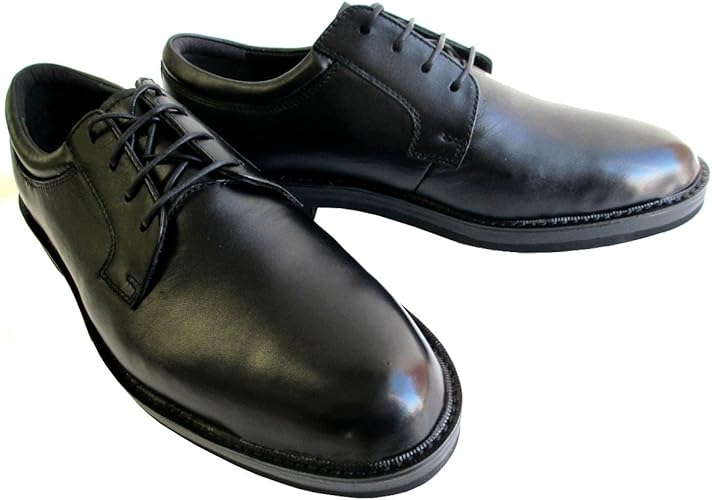 Amazon ハッシュパピー 8 メンズ 天然皮革 ビジネスシューズ 4e プレーントゥ スムースクロ レースアップシューズ フォーマル靴 仕事靴 ブラック 24 5cm ビジネスシューズ