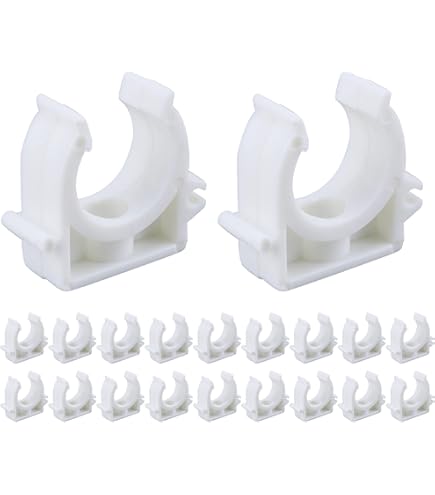 Collier Crochet Lot De 20 Colliers De Serrage PEX Abeillo - Pour Tuyaux 1/2", Crochets En U 16mm, Fixation Rapide Collier De Serrage Tuyau