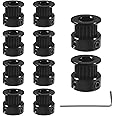 Diitao 10PCS GT2 20 Teeth 5mm Bore Pulley,Synchronous Wheel Pulley for 2GT Timing Belt 6mm Width 3D Printer Aluminum Black with M3 Wrench (8MM Bore)