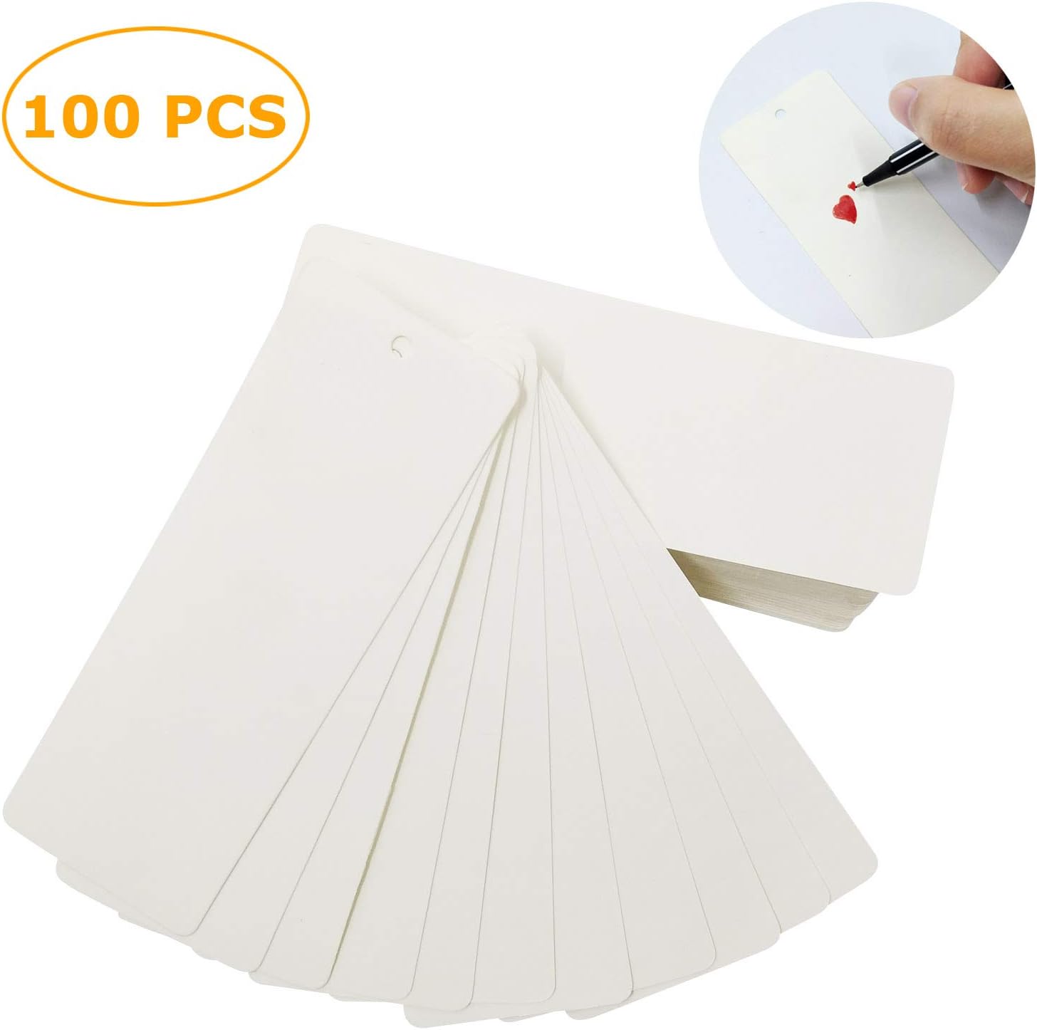 Amazon Com 100 Pack Blank Bookmarks To Decorate Diy Crafts