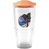 Tervis A Day In The Tropics Made in USA Double Walled Insulated Tumbler Travel Cup Keeps Drinks Cold & Hot, 24oz, Eve