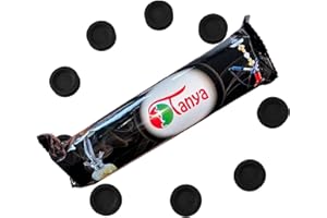 ZEBRA SMOKE Tanya Quick Light Charcoal – Instant Coal Disks – Incense Coal Tablets – Charcoal Disks – Set of 10 Charcoal Disks Single Roll – Quick Light Charcoal Briquettes (40mm Capsule)