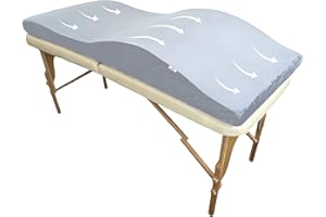 XOLLOZ Lash Bed Topper – Ergonomic Memory Foam Pad with Plush Cover, Spa Table Cushion for Eyelash Tech, Salon Mattress for Beauty Beds, Compatible with Massage and Spa Setups – 28/70" (71/178 cm), Gray