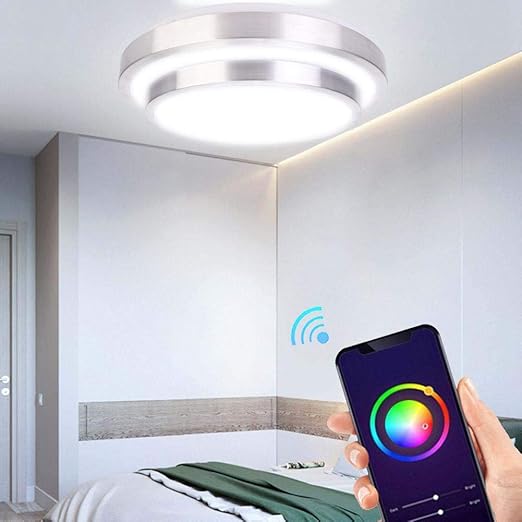 Modern Led Ceiling Lights Wifi Ceiling Lamp Bread Light Remote