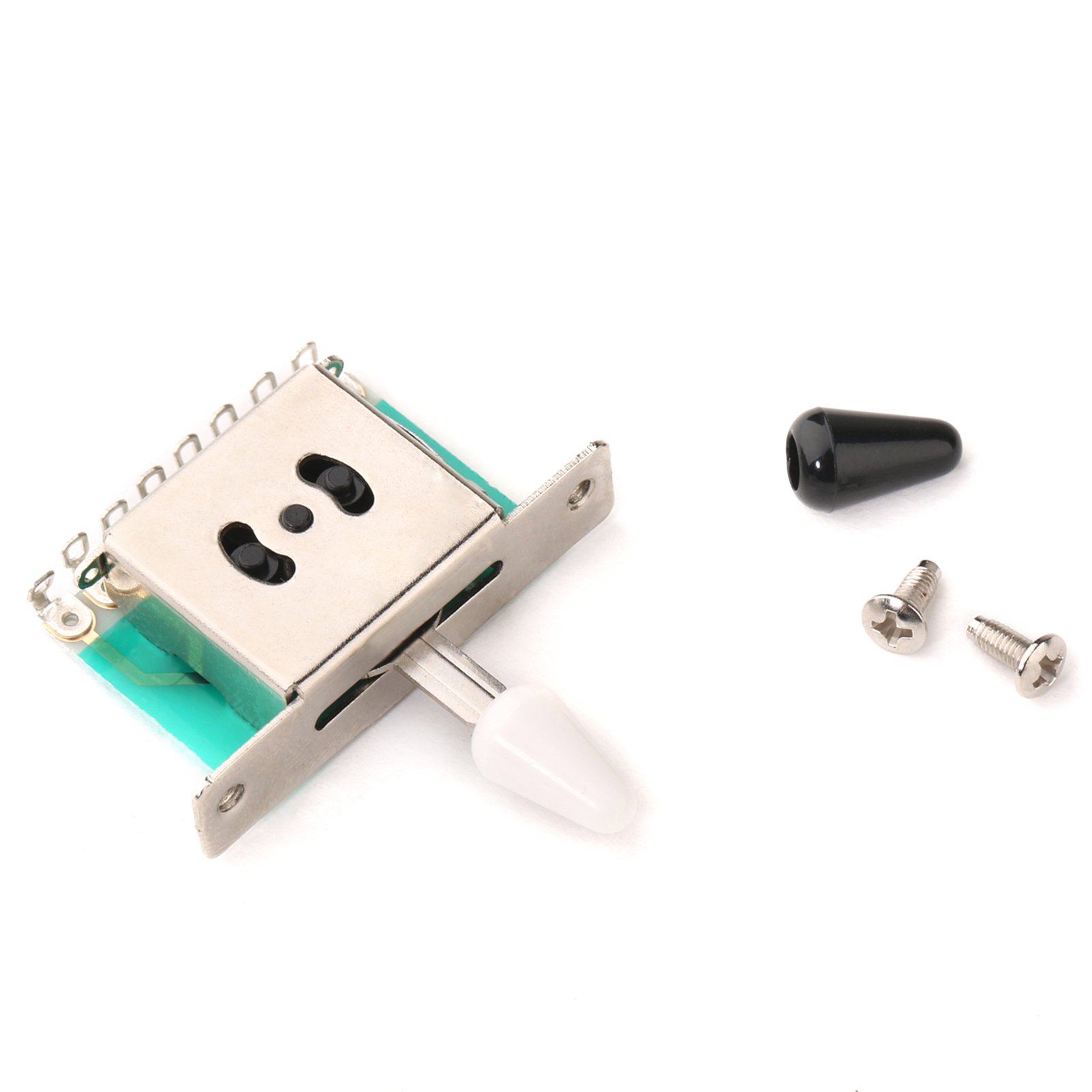 Musiclily Metric 5 Way Guitar Pickup Selector Switch for Strat Tele Electric Guitar, Black and White Tips — image 1