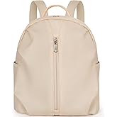 FREEAMG Mini Backpack for Women, Cute Light Weight Backpack, Ladies Purse Backpacks, Casual Daypack for Daily Travel, Beige