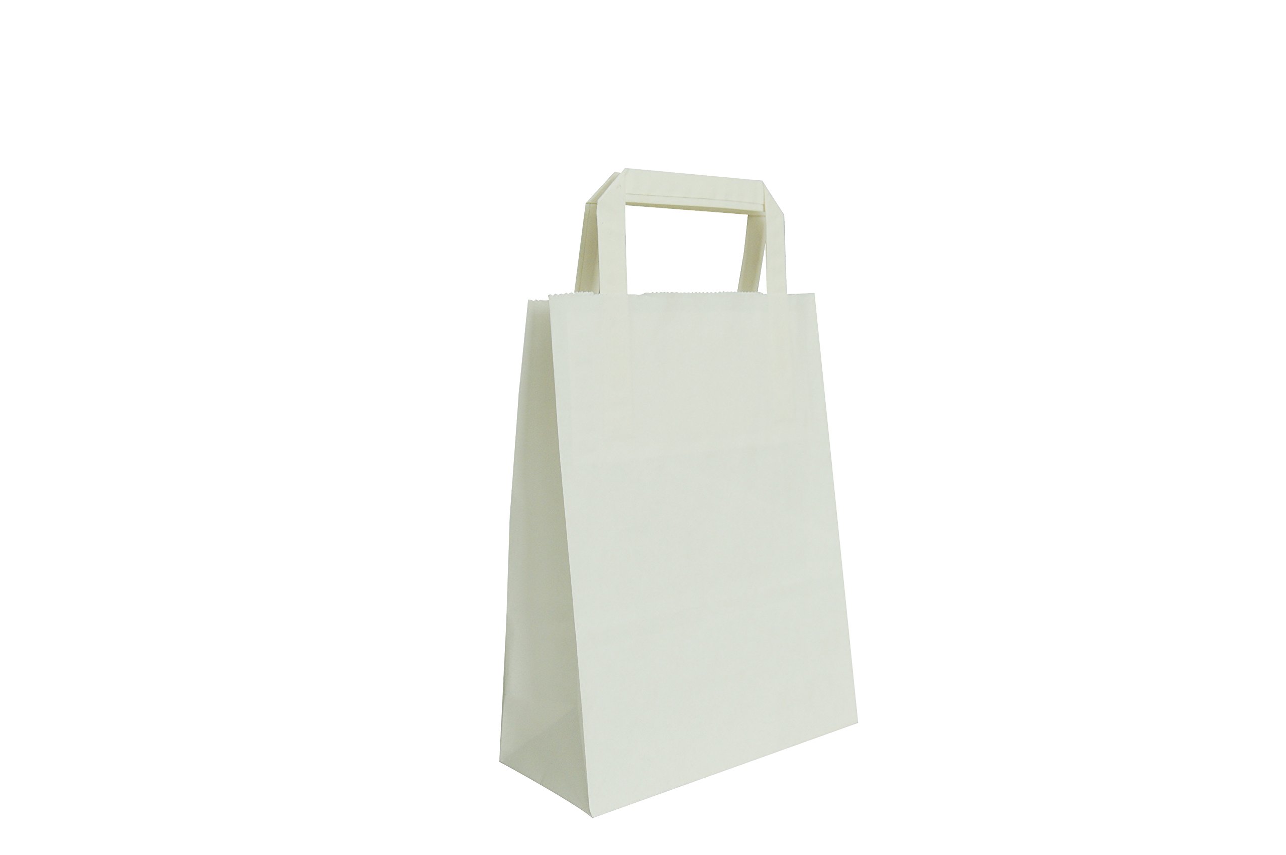 Carte Dozio - White Kraft Shopper, Flat Handle, 32+17x45 cm, 25 Pieces