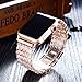 FresherAcc Apple Watch Band, Luxury Zircon Stones Replacement Strap for iWatch All Series Crystal Rhinestone Diamond Watch Bracelet Wristband Stainless Steel Band (38MM Rose Gold)