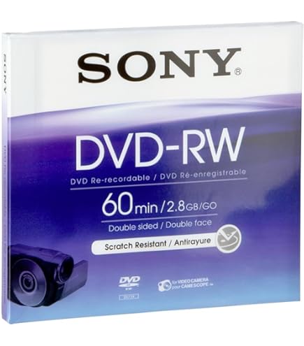 Amazon.com: Sony 8cm DVD plus RW Spindle Skin Pack 10 Pack