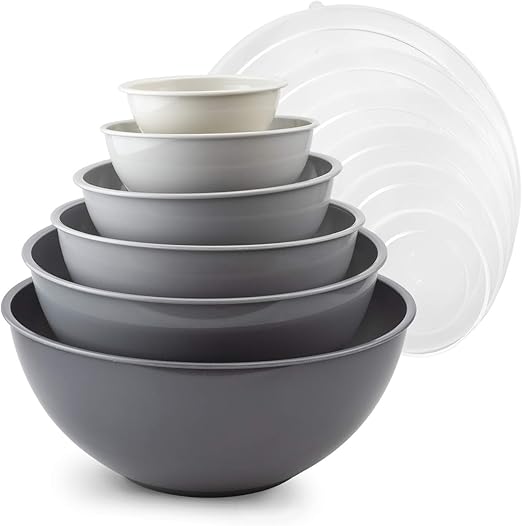 Home & Garden 3Piece Mixing Bowl Set Microwavable Food Salad Serving Bowls Dishwasher Safe