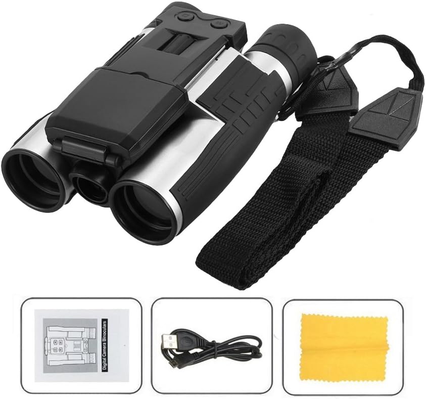 Eoncore 2" LCD Display Digital Camera Binoculars 12x32 5MP Video Photo Recorder Digital Camera Telescope for Watching Bird, Football Game with 8GB TF Card : Camera & Photo