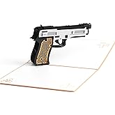 ENJOYPRO 3D Gun Pop Up Card With Envelope, Birthday Gift For Father, Mother, Husband, Wife, Son, Daughter, Dad, Mom, Grandfather, Grandson, Men, Women (3D Gun, Pack of 1)