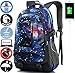 ANTSANG Backpack Bookbag for College Business Travel with USB Charging Port Fit Laptop Up to 15.6 Inch Anti Theft（Galaxy Style）