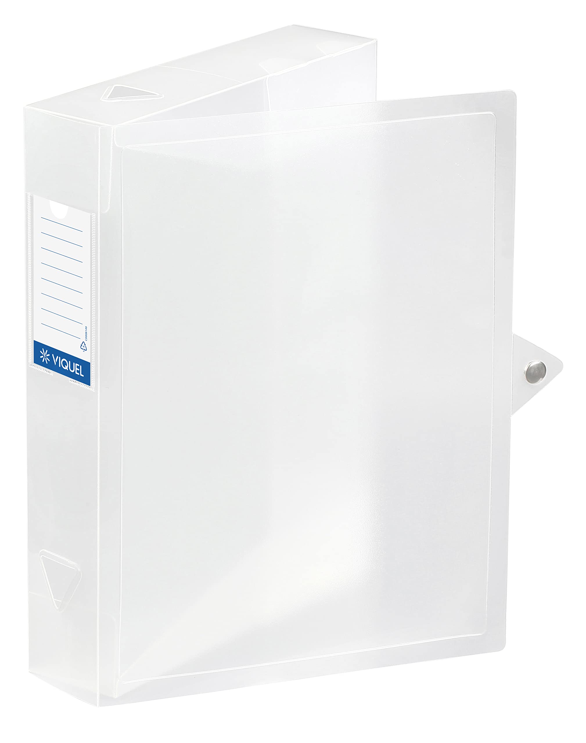 Viquel Class Doc Box File - Propyglass Spine 80 mm Transparent