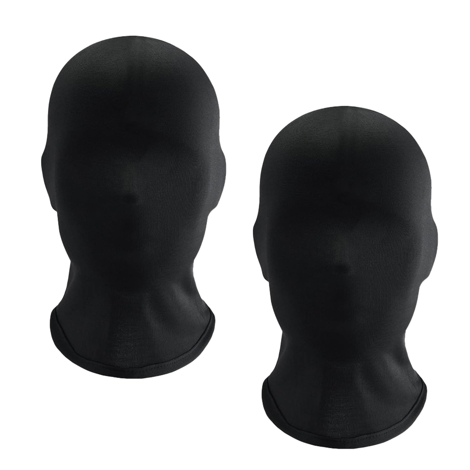 Jiamaohua 2Pcs Black Full Face Mask Halloween Black Morph Mask Faceless MasksBlack Full Face Cover Spandex Masks for Halloween Cosplay Party Costume Carnival Night Role Playing Unisex Men Adult Women
