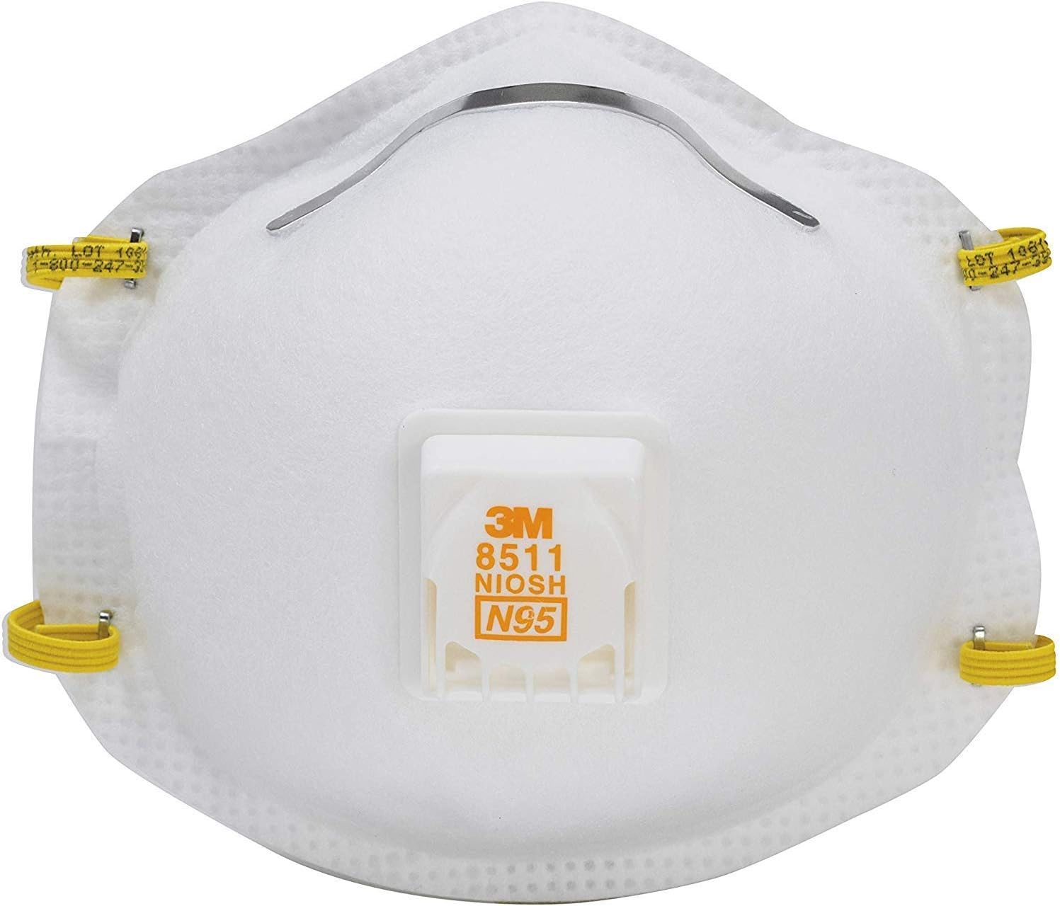 3M 8511 Respirator, N95, Cool Flow Valve (2-Pack)