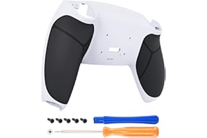 Black White Performance Rubberized Grip Redesigned Back Shell for PS5 Controller eXtremerate Rise & RISE4 Remap Kit - Control