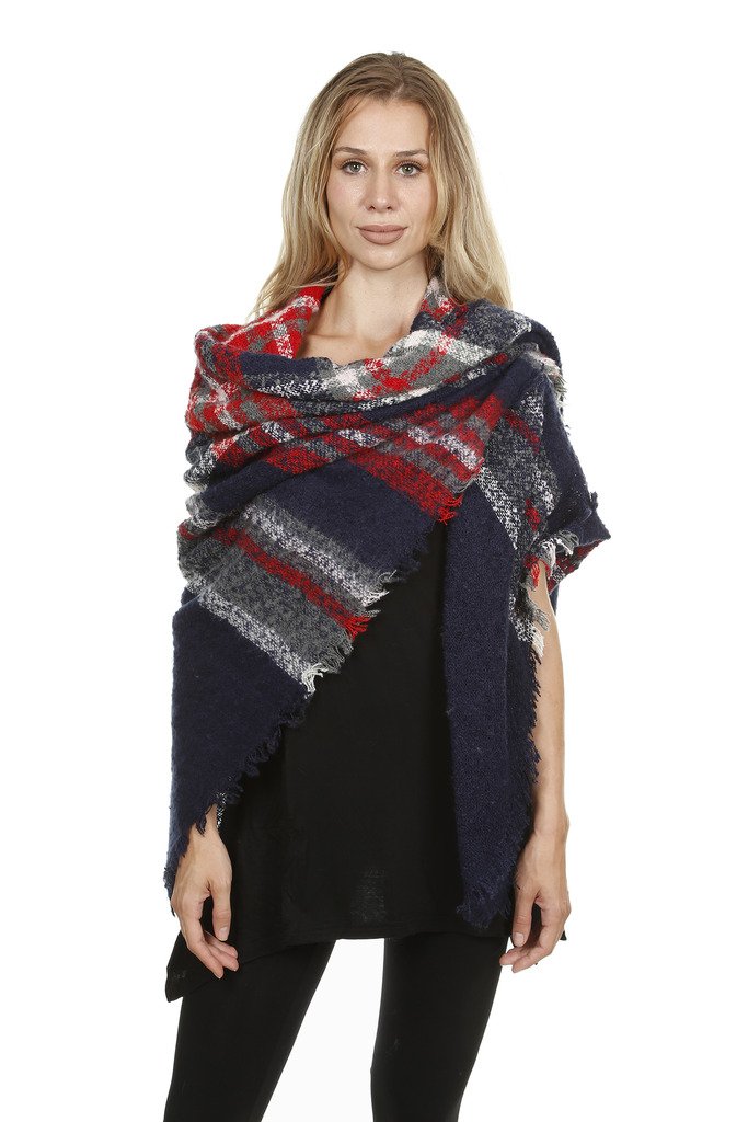 Womens Stylish Fashion Wear & Winter Large Square Warm Scarf Stole Plaid Blanket Tartan Scarves Shawl Wrap Womens Stylish Fashion Wear & Winter Large Square Warm Scarf Stole Plaid Blanket Tartan Scarves Shawl Wrap