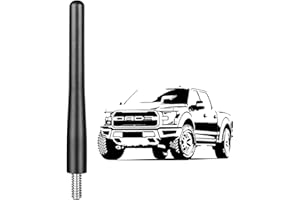 3.6-Inch Short Antenna for Ford F150/F250/F350 (2009–2026) – Aluminum Low-Profile Stubby Truck Antenna – Car Wash Safe, Easy 