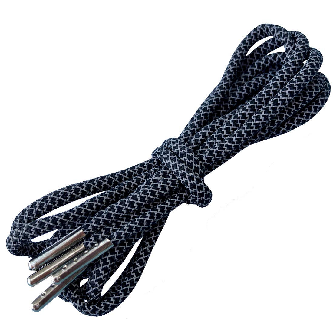 Flyinggoldfish Reflective Shoe Laces Round Shoelaces Rope with Metal Head for Sneakers & Athletic Shoes