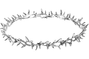 TOVINANNA Crown of Thorns Party Crown Hair Accessories Ancient Silver Hair Accessory for Women Wedding Tiaras Tiaras Wedding 