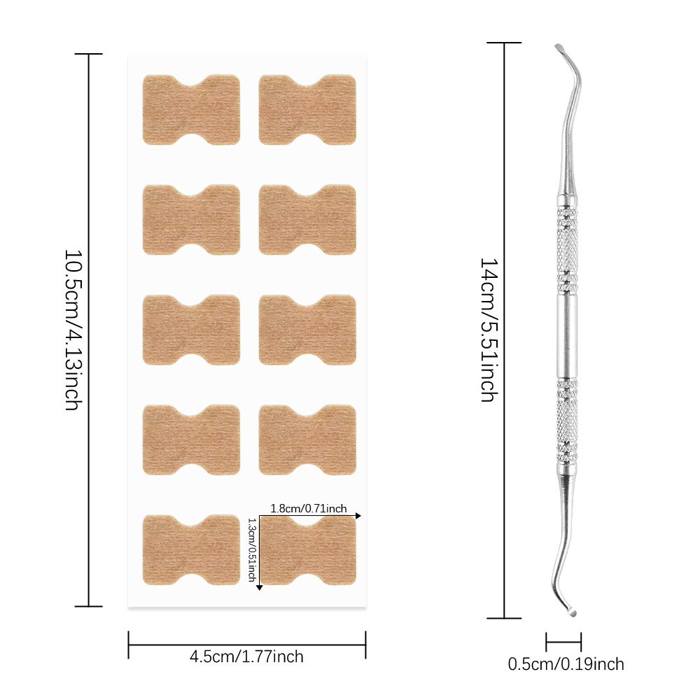 DKAF 5 Sheets Glue Free Toenail Patch with 1 Pcs Nail Hook, Ingrown Toenail Removal Correction Patch Foot Nail Treatment Tool, Toenail Correction Sticker: Beauty
