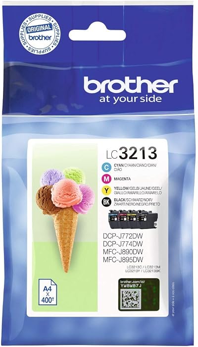Brother LC-3213 Black Cyan Magenta Yellow Inkjet Cartridge Multi-Pack