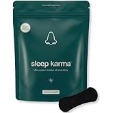 Ultra-Premium Nasal Strips, by Sleep Karma | Oil &amp; Sweat Proof | Stop Snoring &amp; Nasal Congestion Relief | 36 Ct, Black | Skin-Safe Adhesive Nose Tape for Deeper Sleep