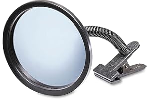 SEEALL See All ICU7 Personal Safety and Security Clip-On Convex Security Mirror, 7" Diameter (Pack of 1), Black