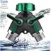 Garden Hose Splitter 2 Way - Water Hose Splitter with Long Handle Garden Hose Shut off Valve Double Y Connector Faucet Splitter Hose Connector