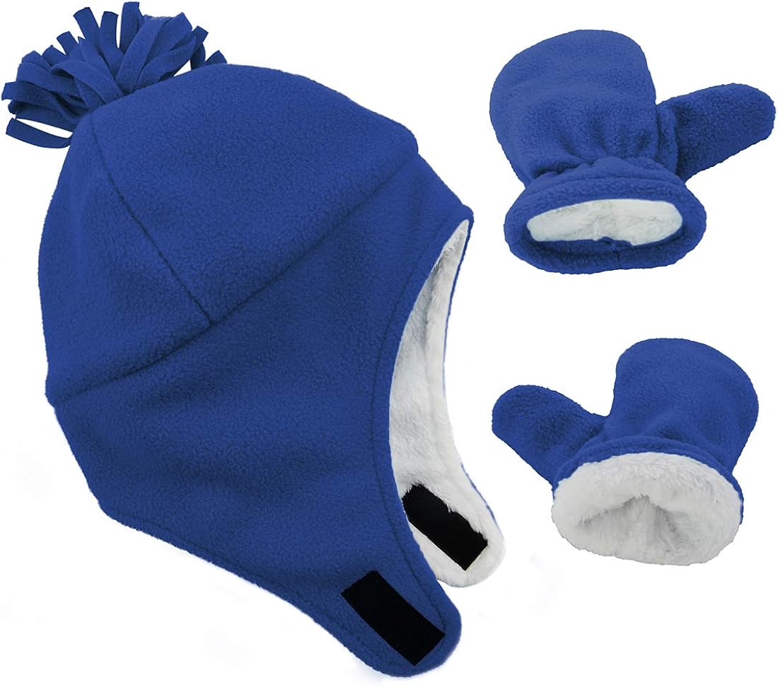 baby boy winter hat and mittens