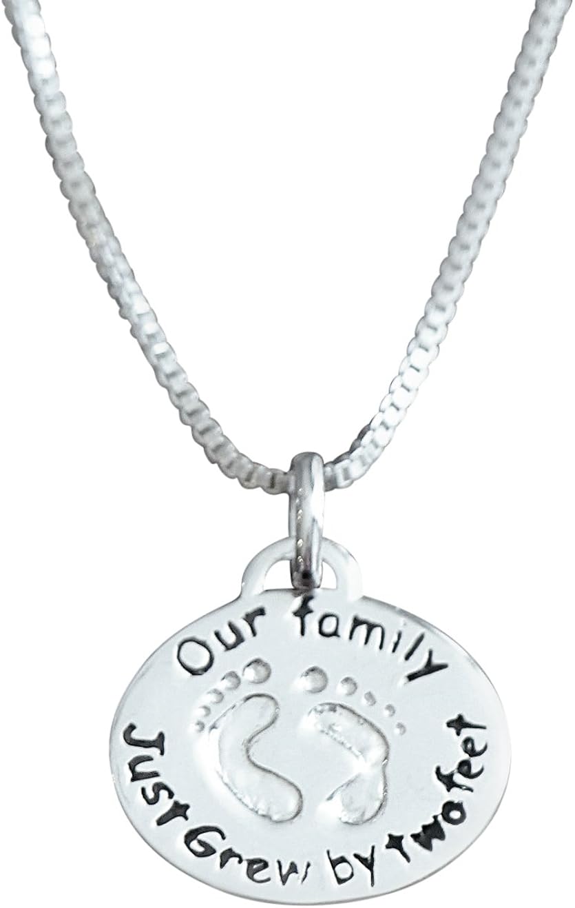 mothers necklace baby feet