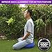 OMMETTA Buckwheat Meditation Cushion – Natural and Organic Filled Yoga Pillow with Removable Machine Washable Anti-UV Cover [7 Colors – Round, Crescent] (Buckwheat Round – Blue, Buckwheat Round)thumb 3