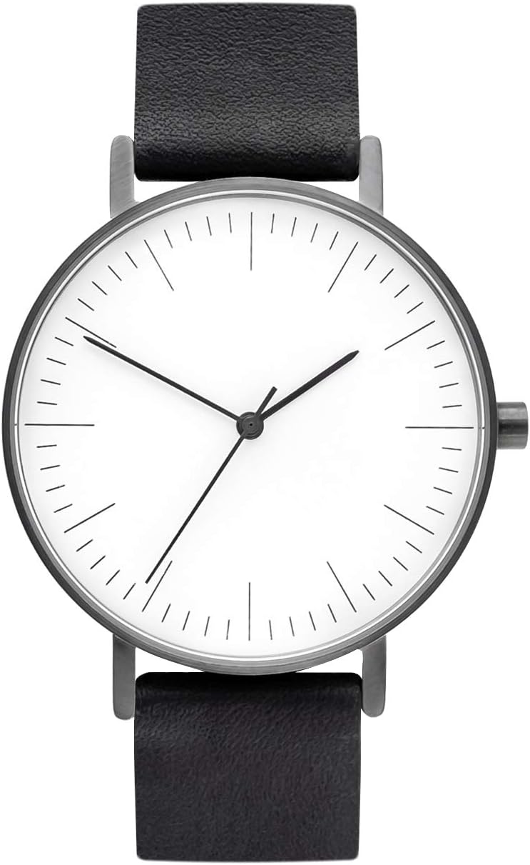 BIJOUONE B002 Minimalist Watches | 40MM Analog Swiss Quartz Leather Wristband