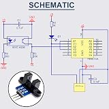 DAOKAI 5PCS IR Infrared Speed Sensor Module 3.3-5V for Arduino Robot Car view 3
